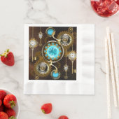Steampunk Rusty Background met Turquoise Lenses Servet (Insitu)