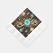Steampunk Rusty Background met Turquoise Lenses Servet (Hoek)