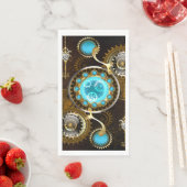 Steampunk Rusty Background met Turquoise Lenses Servet (Insitu)