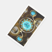 Steampunk Rusty Background met Turquoise Lenses Servet (Hoek)