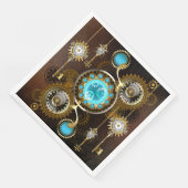 Steampunk Rusty Background met Turquoise Lenses Servet (Hoek)