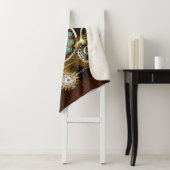 Steampunk Rusty Background met Turquoise Lenses Sherpa Deken (In situ)