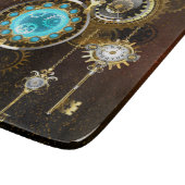 Steampunk Rusty Background met Turquoise Lenses Snijplank (Hoek)