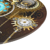 Steampunk Rusty Background met Turquoise Lenses Snijplank (Hoek)