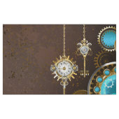 Steampunk Rusty Background met Turquoise Lenses Stof (Fat Quarter)