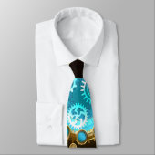Steampunk Rusty Background met Turquoise Lenses Stropdas (Gebonden)