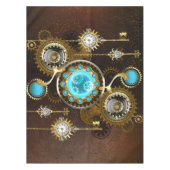 Steampunk Rusty Background met Turquoise Lenses Tafelkleed (Voorkant)