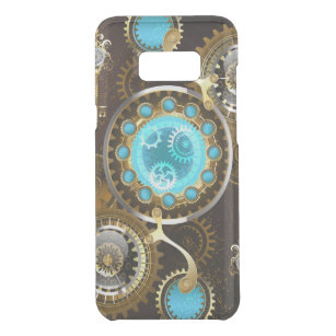 Steampunk Rusty Background met Turquoise Lenses Get Uncommon Samsung Galaxy S8 Plus Case