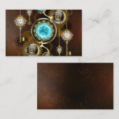 Steampunk Rusty Background met Turquoise Lenses Visitekaartje (Voorkant / Achterkant)