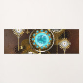 Steampunk Rusty Background met Turquoise Lenses Yogamat (Achterkant (horizontaal))