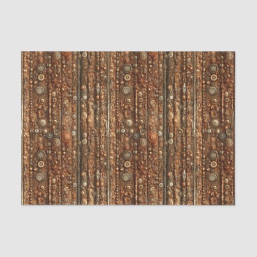 Steampunk Rusty Bronze Pattern BN5 Decoupage Tissuepapier (Voorkant)