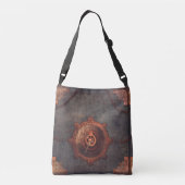 Steampunk Rusty Clock Crossbody Tas (Achterkant)