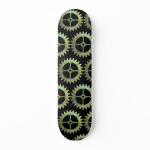 Steampunk Rusty Clockwork Gear Skateboard