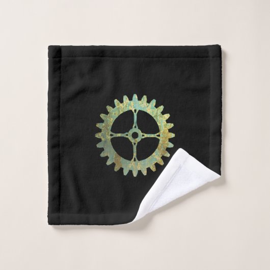 Steampunk Rusty Clockwork Gears Bad Handdoek (Wasdoekje)