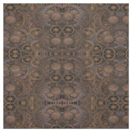 Steampunk Rusty Cogs Fabric Stof