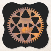 Steampunk Rusty Gear III Kartonnen Onderzetters (Voorkant)