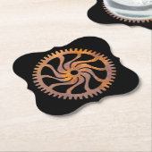 Steampunk Rusty Gear IV Kartonnen Onderzetters (Gekanteld)