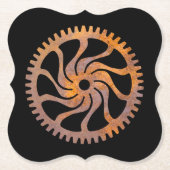Steampunk Rusty Gear IV Kartonnen Onderzetters (Voorkant)