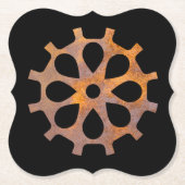 Steampunk Rusty Gear V Kartonnen Onderzetters (Voorkant)