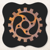 Steampunk Rusty Gear VI Kartonnen Onderzetters (Voorkant)