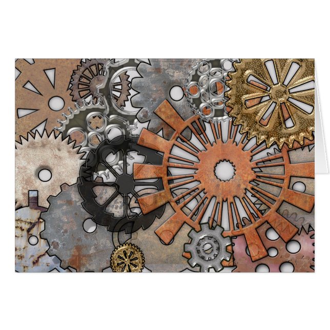STEAMPUNK RUSTY GEARS (Voorkant Horizontaal)