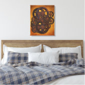 Steampunk Rusty Gears Canvas Afdruk (Insitu (Slaapkamer))