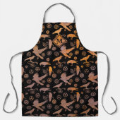 Steampunk Rusty Gears en Crows Monogram Schort (Voorkant)
