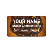 Steampunk Rusty Gears Etiket (Voorkant)