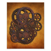Steampunk Rusty Gears Foto Afdruk (Voorkant)