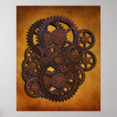 Steampunk Rusty Gears Poster (Voorkant)