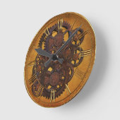 Steampunk Rusty Gears Ronde Klok (Hoek)