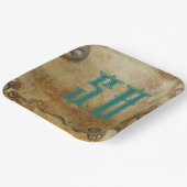 Steampunk Rusty Gears Verjaardagsleeftijd Papieren Papieren Bordje (Gebogen)