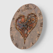 Steampunk Rusty  hart van metalen tandwielen Grote Klok (Hoek)