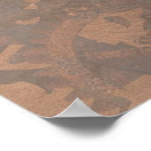 Steampunk Rusty  hart van metalen tandwielen Poster (Hoek)