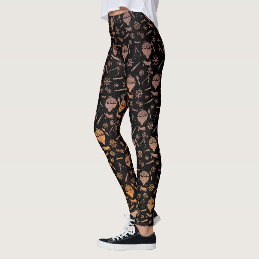 Steampunk Rusty Hot Air-ballonnen Leggings (Links)