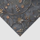 Steampunk Rusty Metal Flowers voor Decoupage Tissuepapier (Detail)