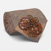 Steampunk Rusty Metal Gears met schaduwen Stropdas (Opgerold)