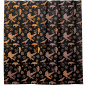 Steampunk Rusty Steel Gears and Crows Douchegordijn (Voorkant)