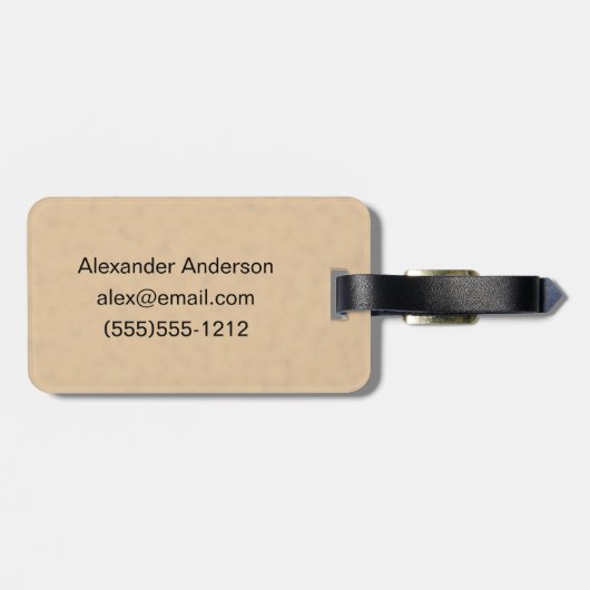 Steampunk Rusty Steel Gears and Crows Monogram Bagagelabel (Achterkant horizontaal)