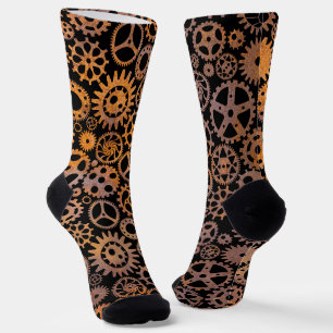 Steampunk Rusty Steel Gears Socks Sokken