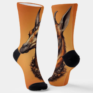 "Steampunk Safari: De Oranje Giraffe Avontuur" Sokken