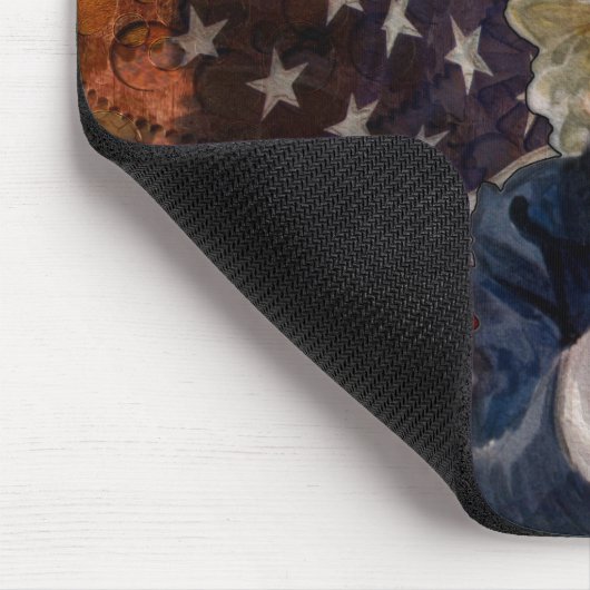 Steampunk Sam Patriotic US Flag Design Muismat (Hoek)