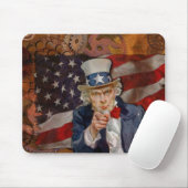 Steampunk Sam Patriotic US Flag Design Muismat (Met muis)