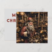 Steampunk Santa Christmas Wenskaart (Voorkant / Achterkant)