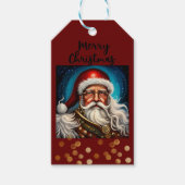 Steampunk Santa Claus Cadeaulabel (Voorkant)