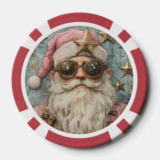 Steampunk Santa Claus Poker Chips (Achterkant)