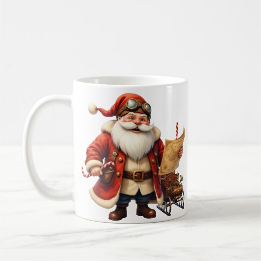 Steampunk Santa Claus – Vintage Christmas Adventur Koffiemok (Links)