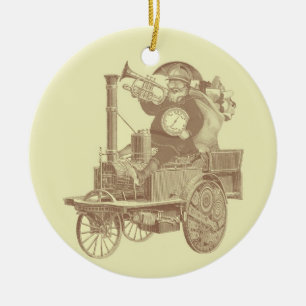 Steampunk Santa -  feestelijke kerst Keramisch Ornament