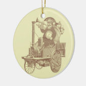Steampunk Santa - feestelijke kerst Keramisch Ornament (Links)