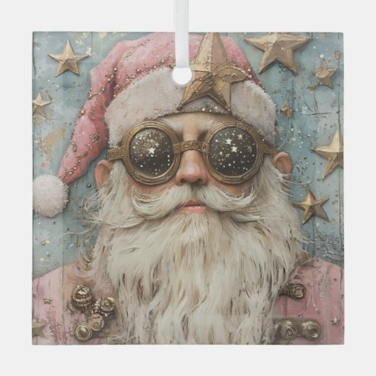 Steampunk Santa Glas Ornament (Voorkant)